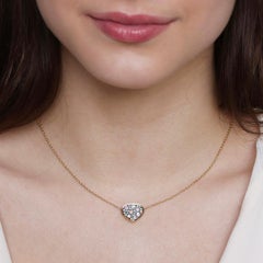 Yellow Gold Opal Paraiba White Brilliant- and Rose-Cut Diamond Pendant Necklace