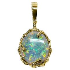 Yellow Gold Opal Pendant