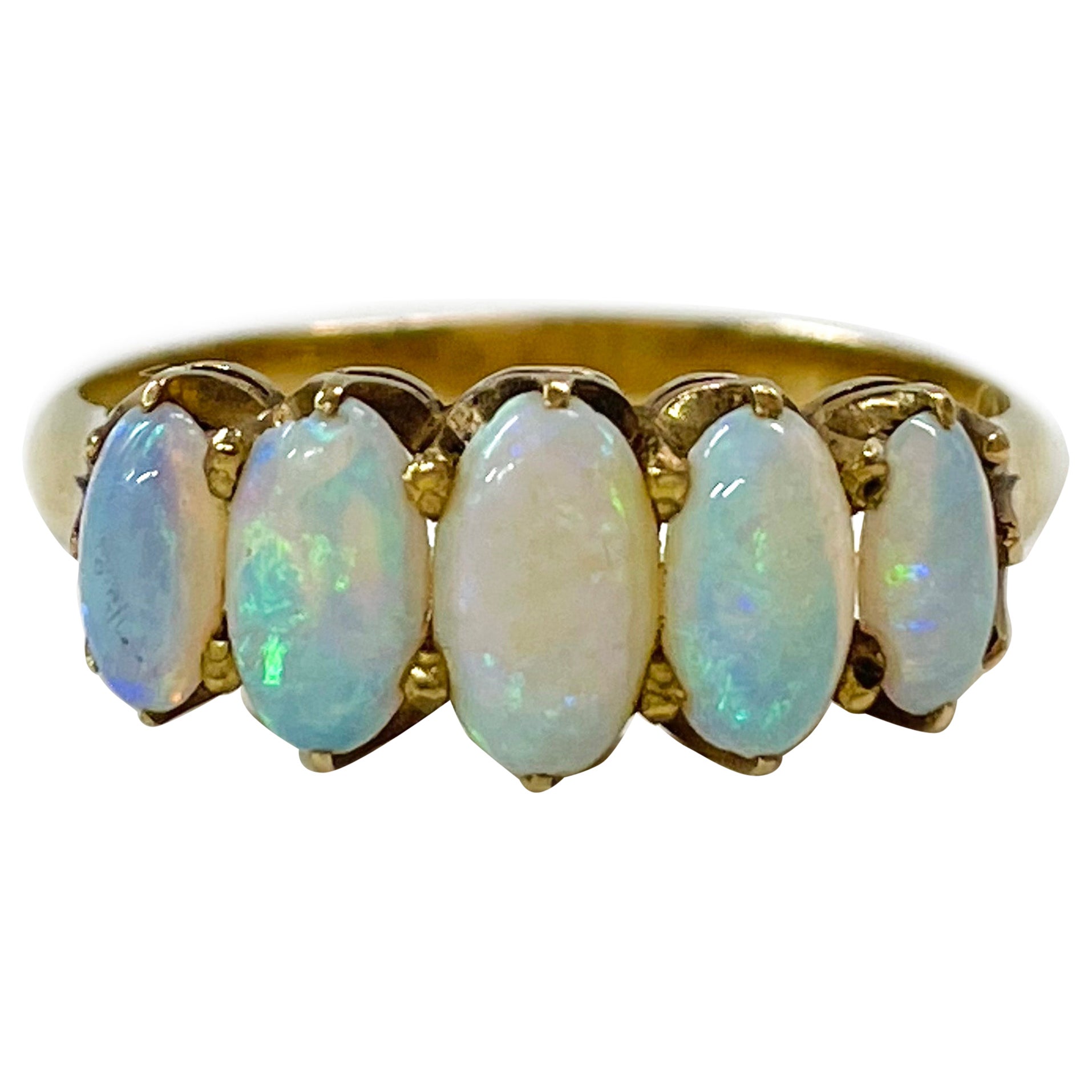 Yellow Gold Opal Ring