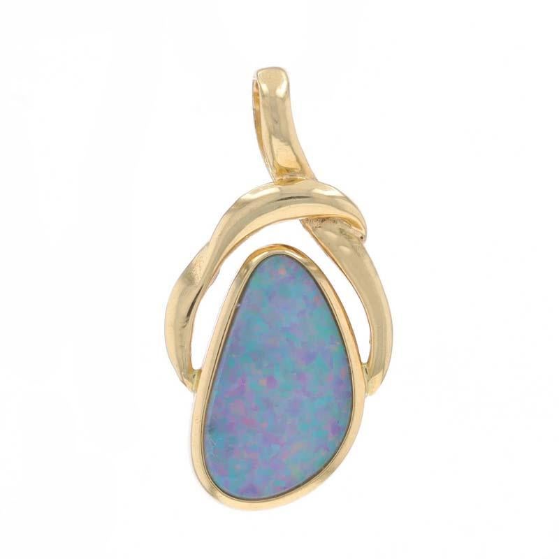 Metal Content: 14k Yellow Gold

Stone Information

Natural Opal
Cut: Doublet
Origin: Australia

Style: Solitaire

Measurements

Tall: 31/32