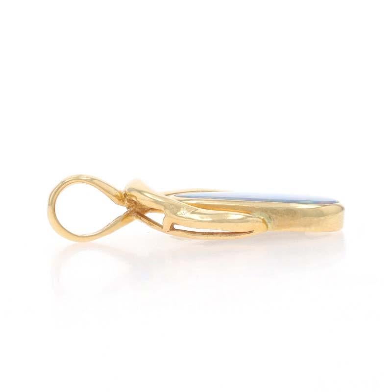 Colgante Solitario Ópalo Oro Amarillo - Doblete 14k Corte mixto en venta