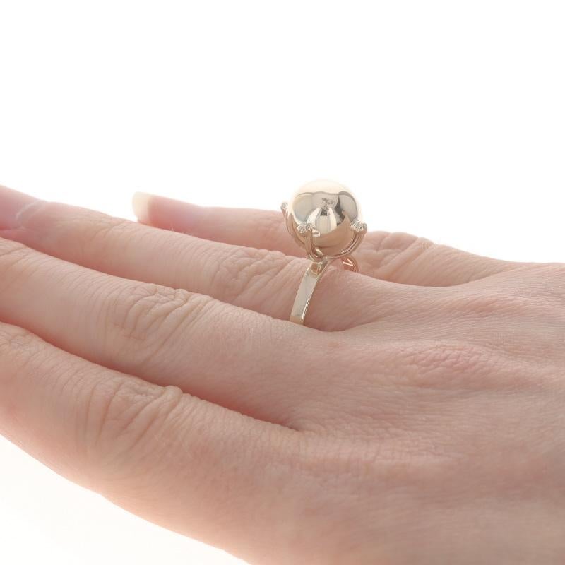 Anello in oro giallo con orbita - Ball and Ball 10k regolabile Sz 7 1/2 in vendita 1