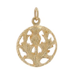 Yellow Gold Ornamental Artichoke Plant Charm 10k Gardening