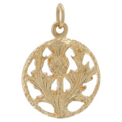 Charm in oro giallo con pianta di carciofo ornamentale 10k Giardinaggio