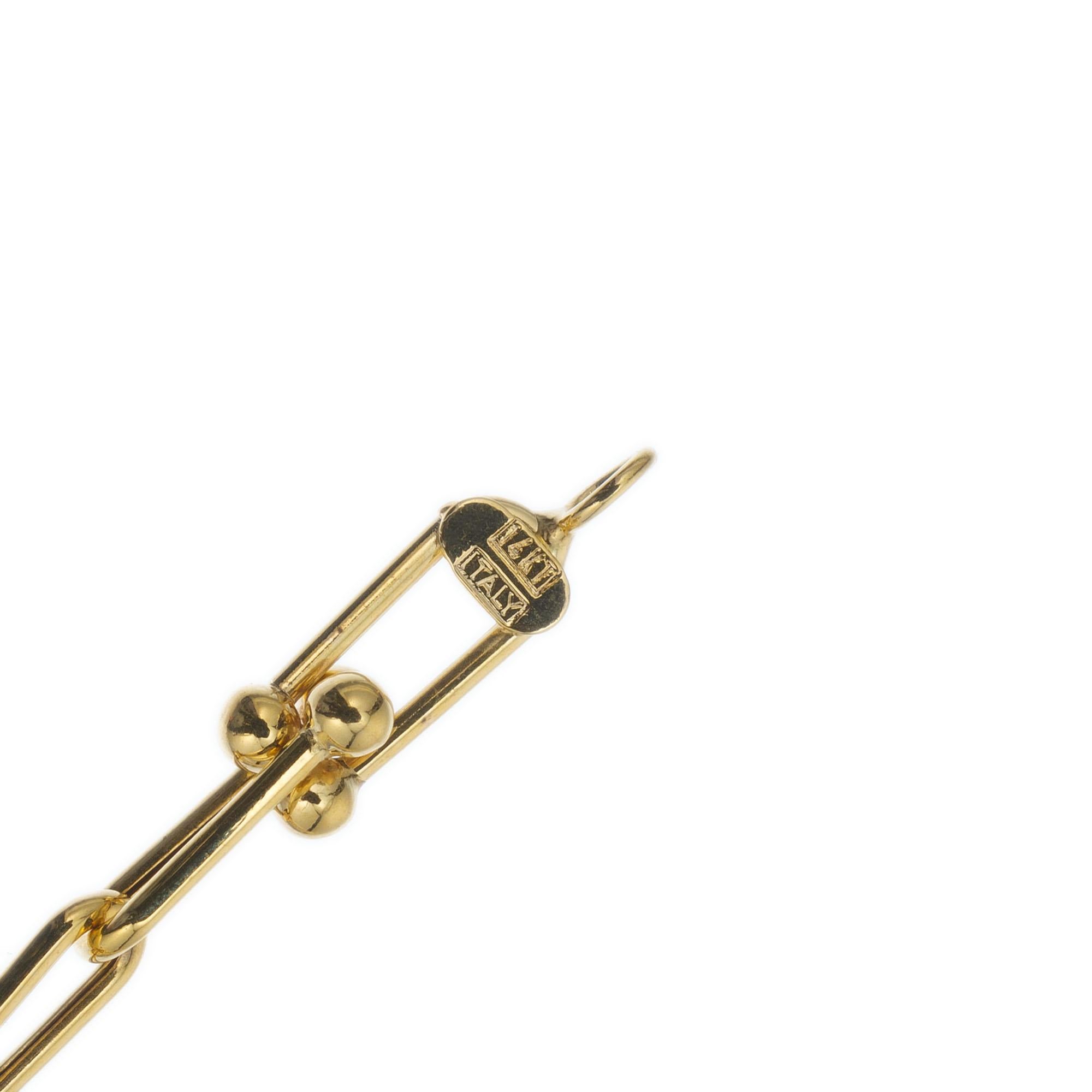 Ovale Gliederhalskette aus Gelbgold im Angebot 1