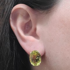 Zitronen- Citrin-Ohrstecker aus Gelbgold