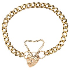 Pulsera candado de oro amarillo Circa 1980s