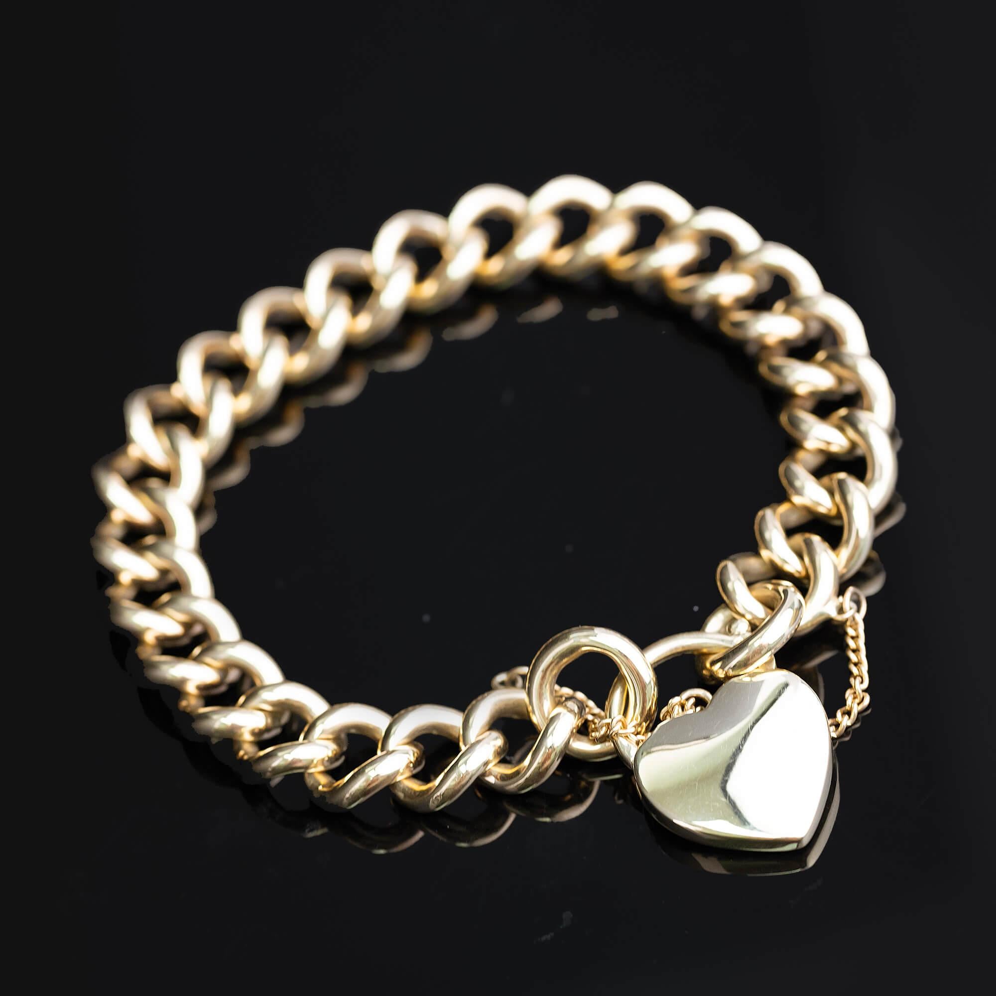 Bracelet cadenas en or jaune des années 2000 Unisexe en vente