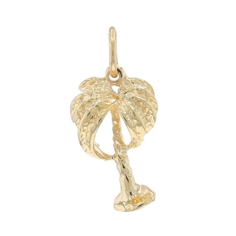 Contenuto del metallo: Oro giallo 14k

Stile: Fascino
Tema: Palme, Spiaggia

Misure

Altezza (dalla cauzione fissa): 25/32