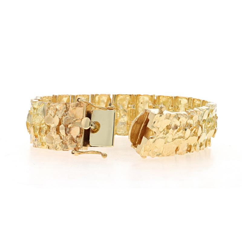 men's gold nugget bracelet