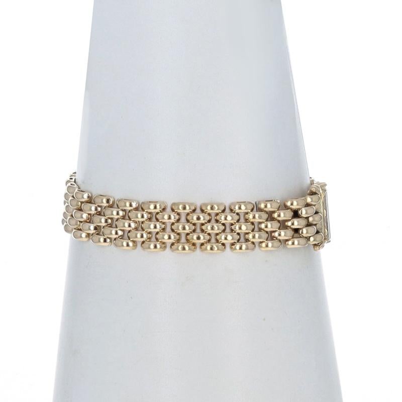 Bracelet chaîne panthère en or jaune 6 1/2
