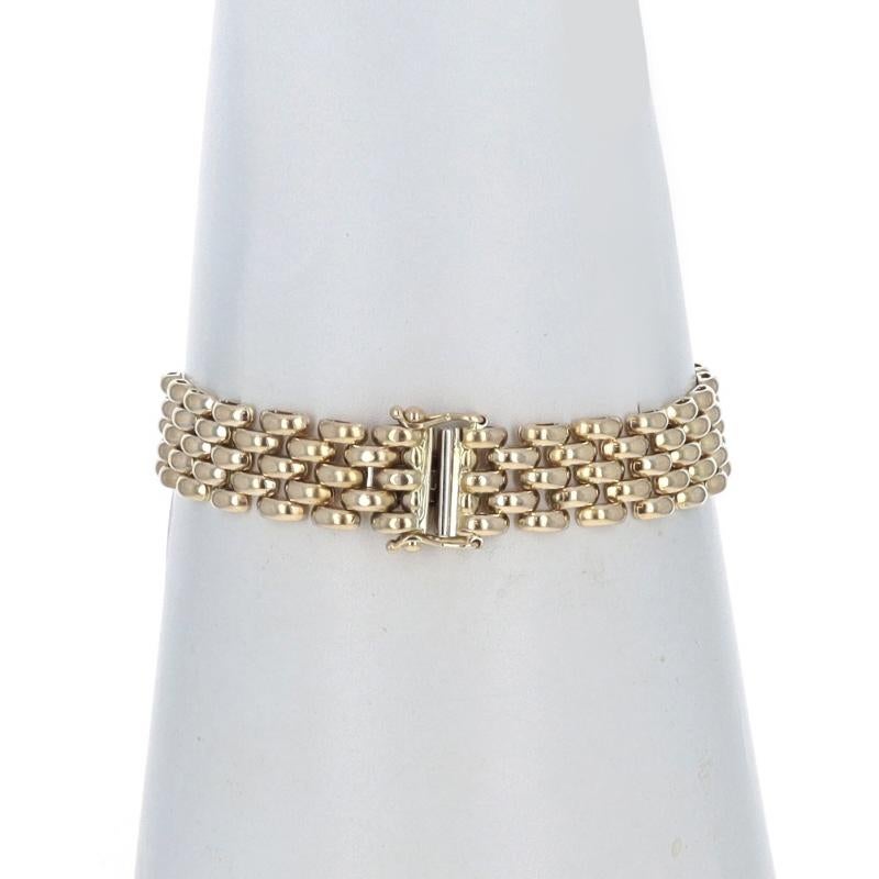 Bracelet chaîne panthère en or jaune 6 1/2