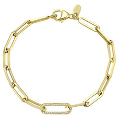 Bracelet à clips en or jaune et diamants 