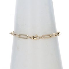 Bracciale a catena con graffette in oro giallo 7 1/2" - 14k
