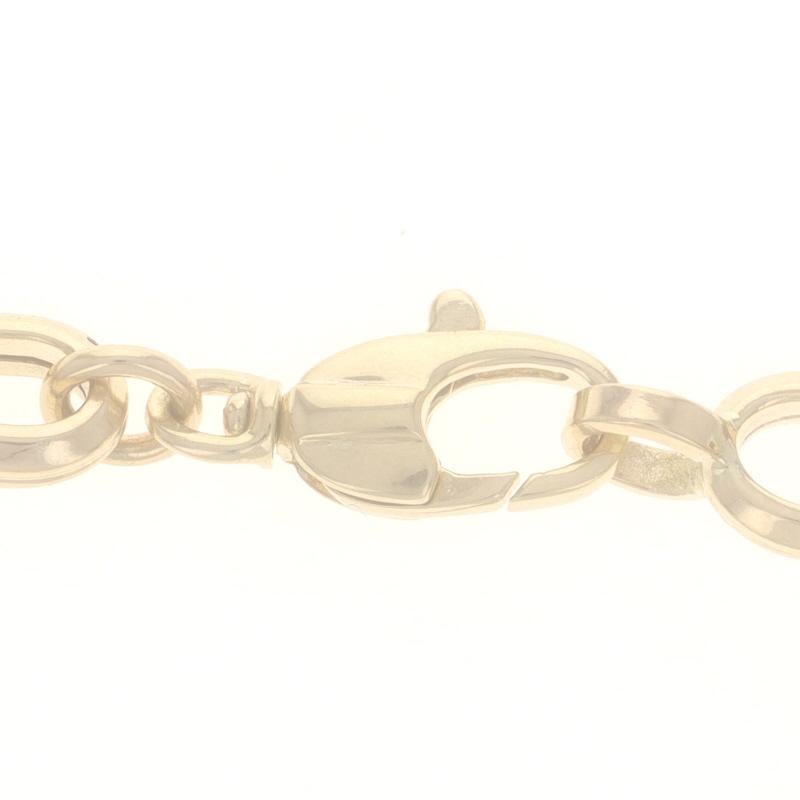Yellow Gold Paperclip Chain Bracelet 7 1/4