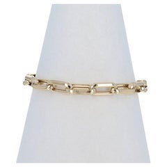 Yellow Gold Paperclip Chain Bracelet 7 1/4" 14k