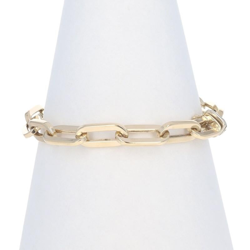 Donna Bracciale a catena Paperclip in oro giallo 8