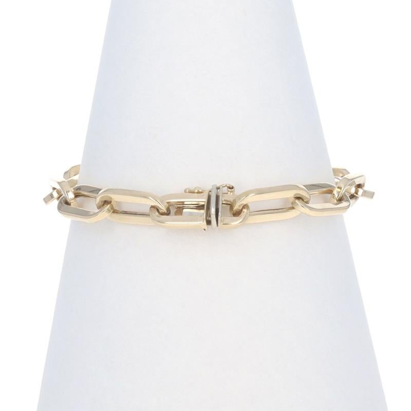 Bracciale a catena Paperclip in oro giallo 8
