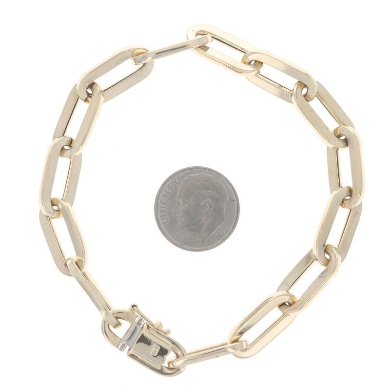 Bracciale a catena Paperclip in oro giallo 8