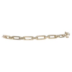 Gelbgold Papierclip Kette Herrenarmband 8 3/4" - 18k
