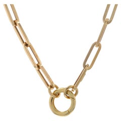 Collana a catena con graffette in oro giallo 17 1/2" - 14k Italia