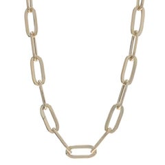 Yellow Gold Paperclip Chain Necklace 18" 10k