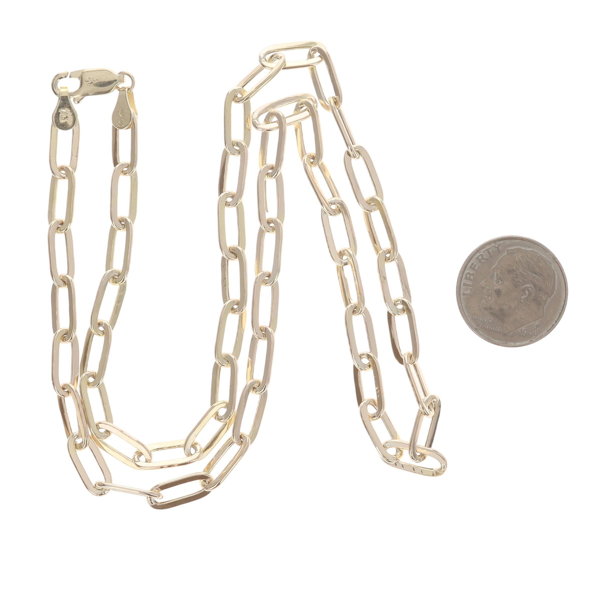 Collier en or jaune avec trombones 18