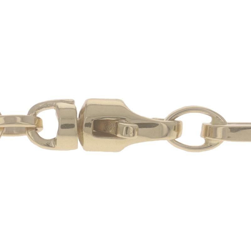 Yellow Gold Paperclip Chain Necklace 18