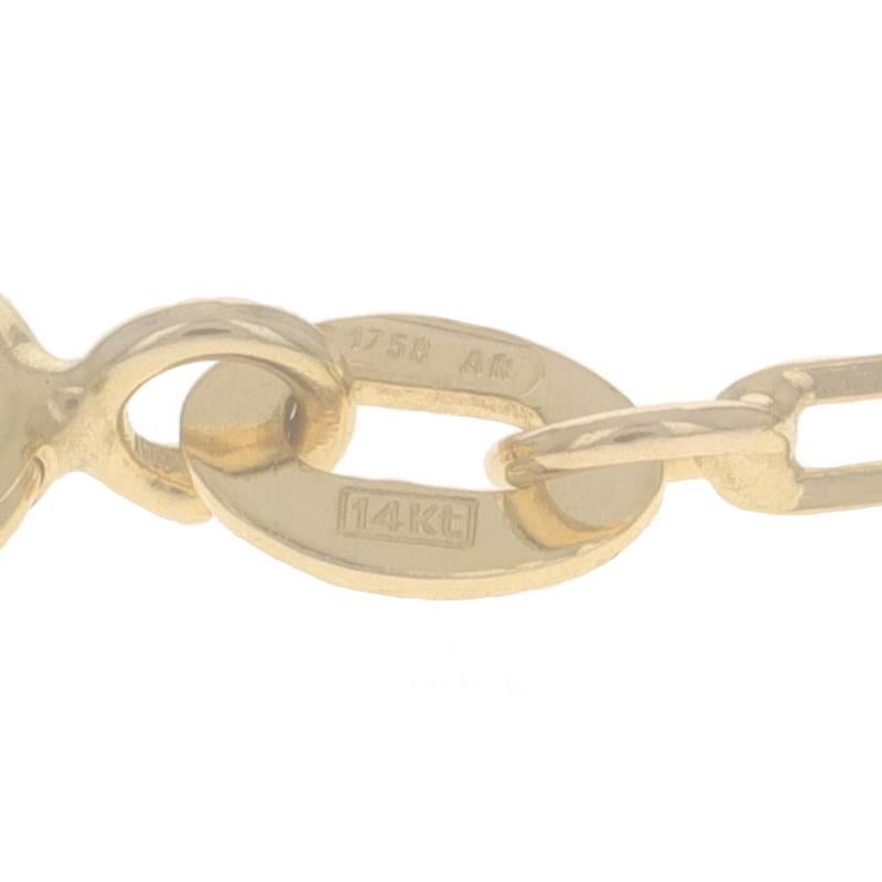 Collier en or jaune avec trombones 18