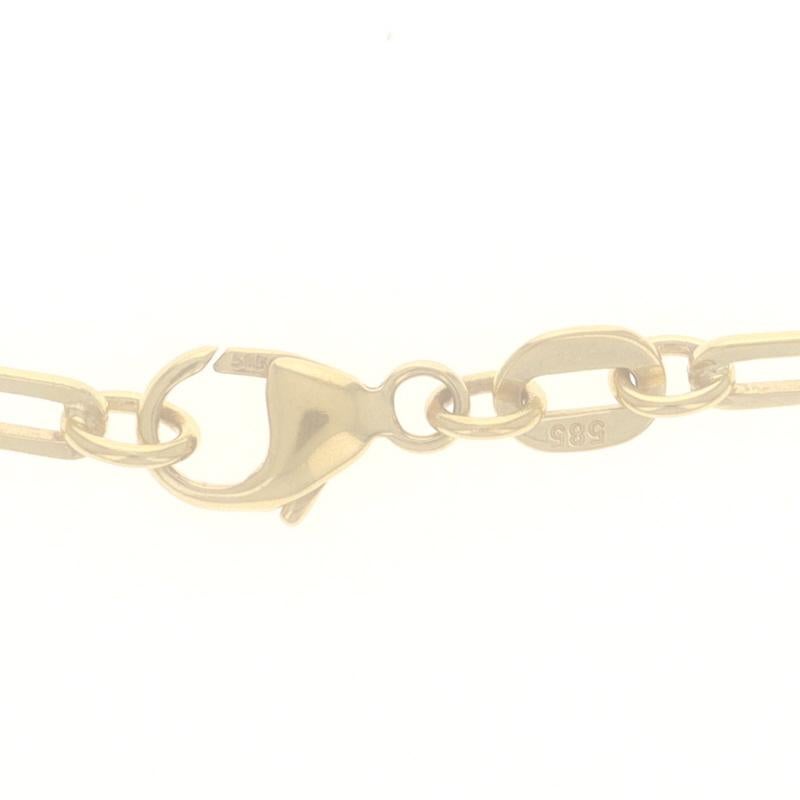 Gelbgold Büroklammer Kette Halskette 24 1/4