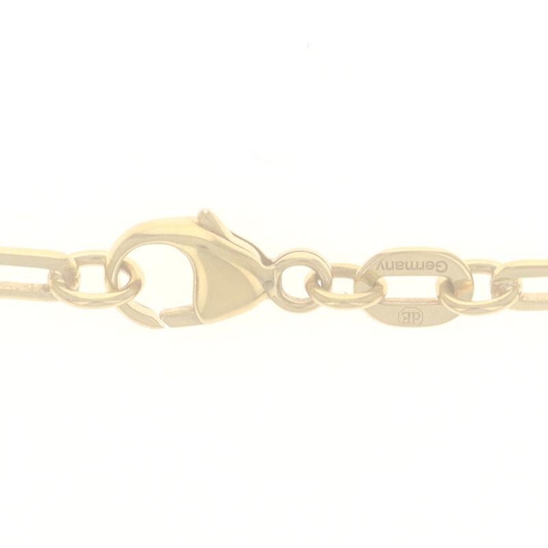 Gelbgold Büroklammer Kette Halskette 24 1/4