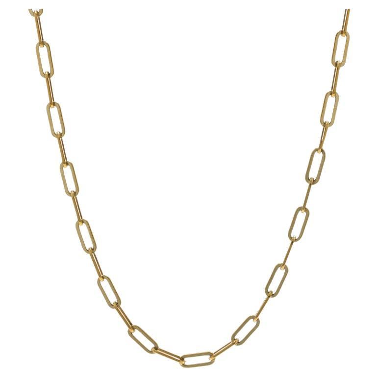 Gelbgold Büroklammer Kette Halskette 24 1/4" 14k Deutschland im Angebot