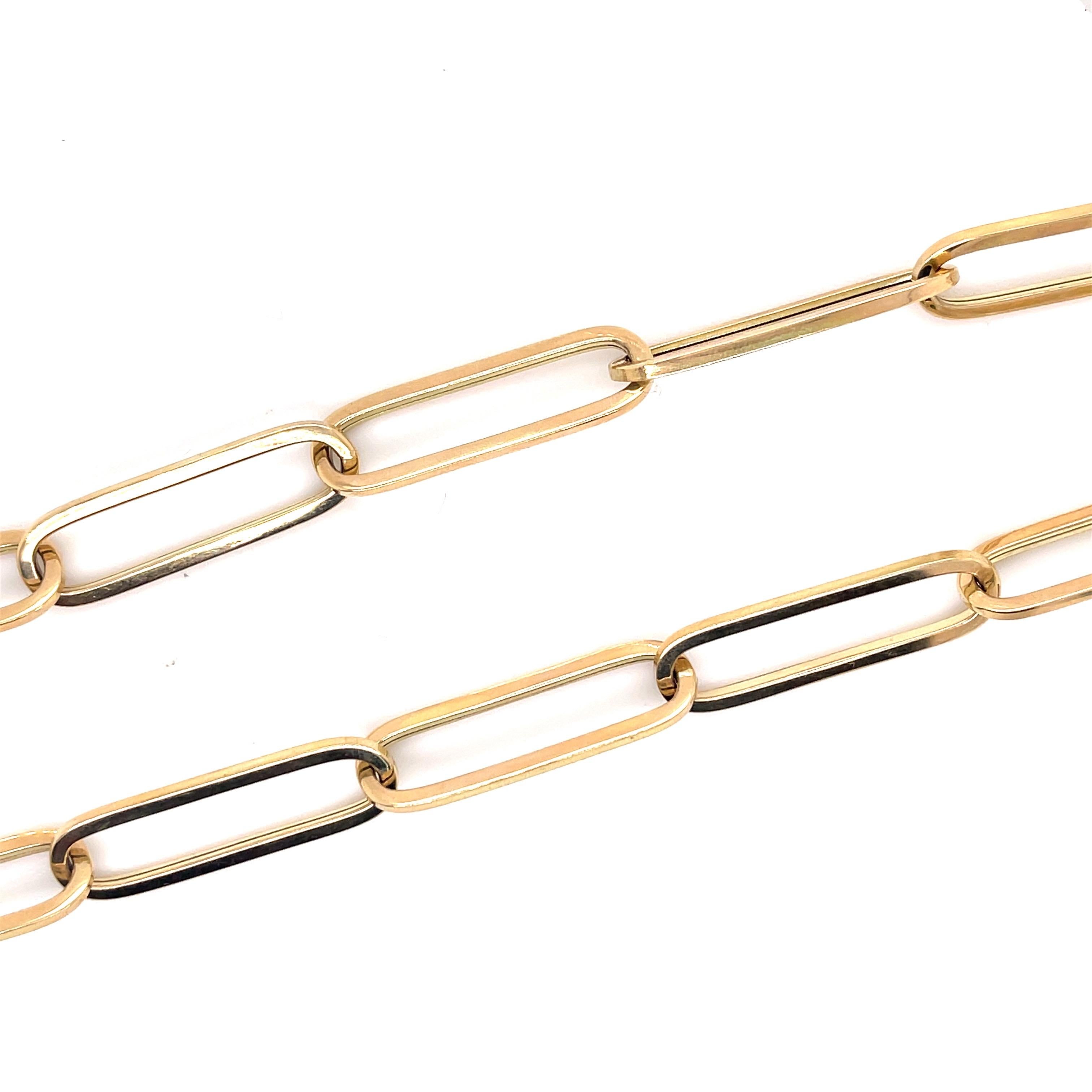 large gold paper clip necklace