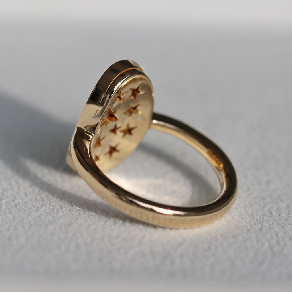 Marquise Cut Yellow Gold Paraiba Tourmaline, Rose-Cut Brilliant-Cut Marquise Diamond Ring