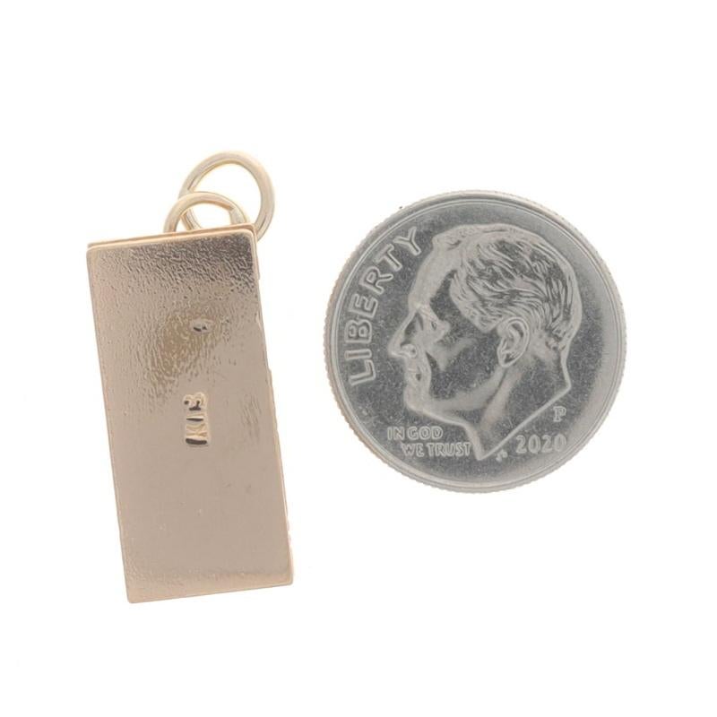 Yellow Gold Parthenon Charm - 18k Acropolis Ancient Athens, Greece In Excellent Condition For Sale In Greensboro, NC