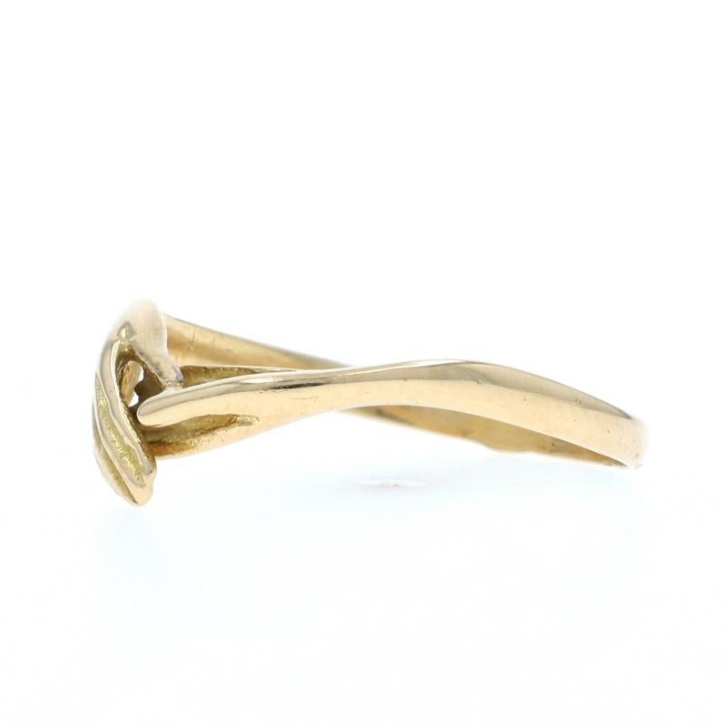 Women's Yellow Gold Pas De Deux Statement Band 18k Fede Ring SZ 6 1/2 For Sale