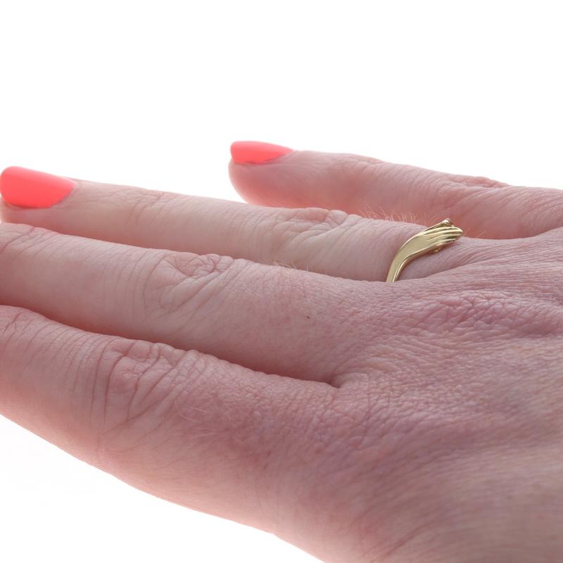 Yellow Gold Pas De Deux Statement Band 18k Fede Ring SZ 6 1/2 For Sale 1