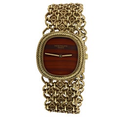 Yellow Gold Patek Philippe Ellipse 4285 Tigers Eye Watch