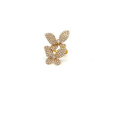 Yellow Gold Pave Butterfly Ring