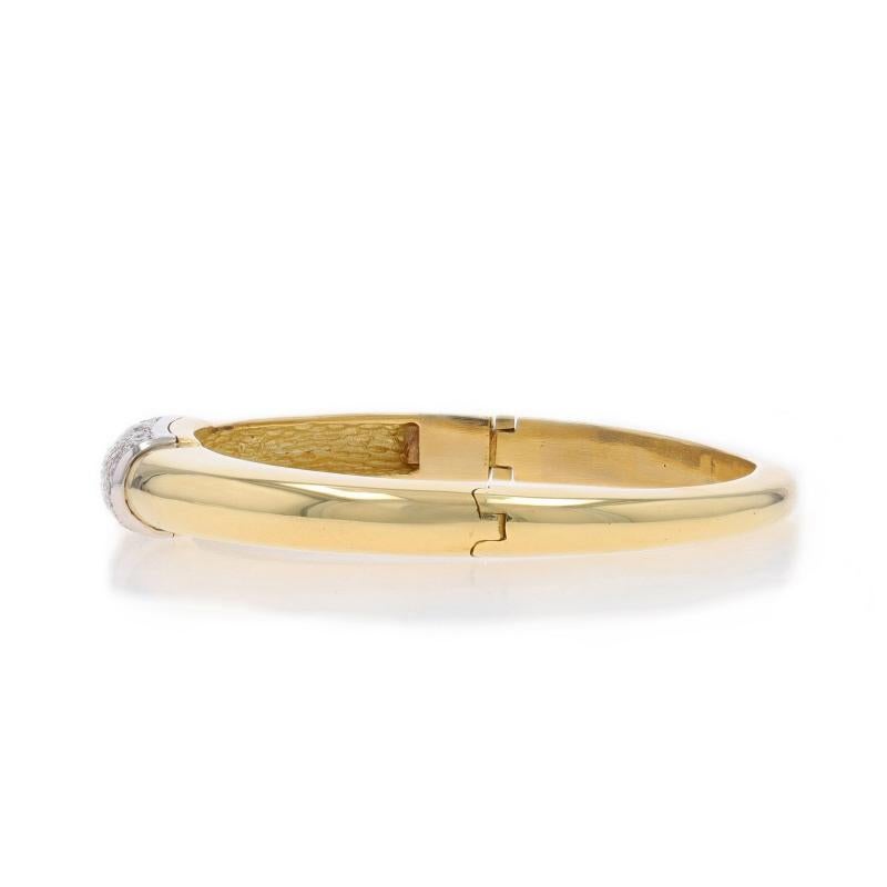 Bracelet en or jaune avec diamants pavés 6 1/2