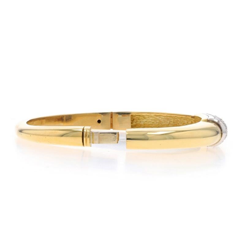 Bracelet en or jaune avec diamants pavés 6 1/2