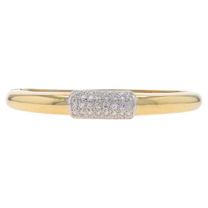 Armreif aus Gelbgold mit Pavé-Diamant 6 1/2" - 18k Single Cut .80ctw