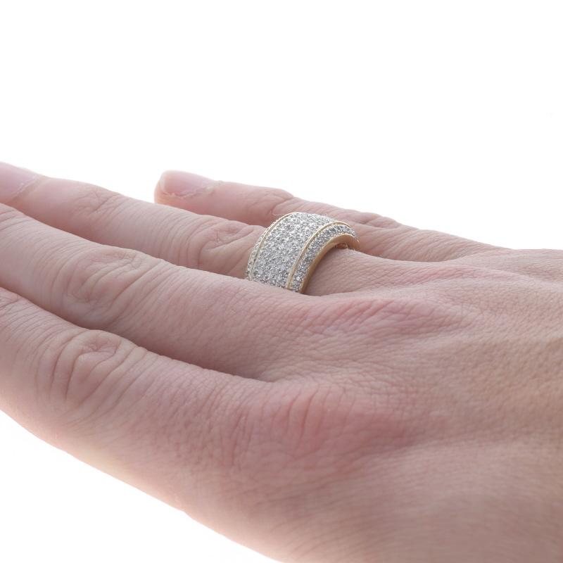 Yellow Gold Pave Diamond Men's Ring - 14k Single Cut .75ctw Bling 2