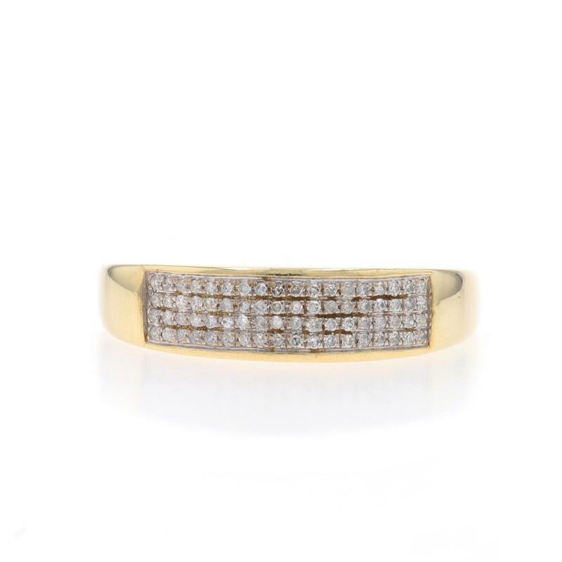 Größe: 11 1/2
Gebühr für Größenanpassung: 2 Größen hoch für $30 oder 1 Größe runter für $20

Metall Inhalt: 10k Gelbgold & 10k Weißgold

Informationen zu Stein

Natürliche Diamanten
Karat(e): .21ctw
Schnitt: Einfach
Farbe: G - H
Klarheit: I1 -