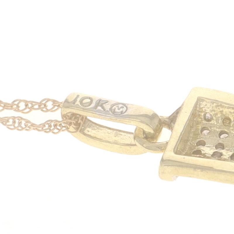 Collier en or jaune à pointes de diamants pavés 18 1/4