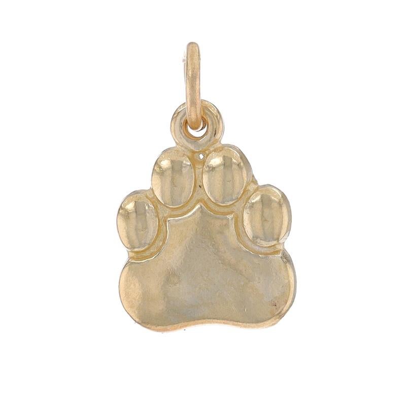 Metal Content: 14k Yellow Gold

Theme: Paw Print, Pet Keepsake

Measurements

Tall (from stationary bail): 1/2