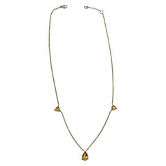 Gelbgold Birne und Trillion Citrin Kette Choker Halskette