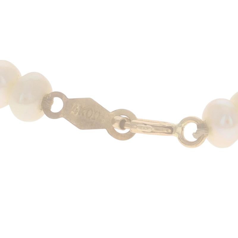 Bracelet en or jaune avec perles 7 1/2