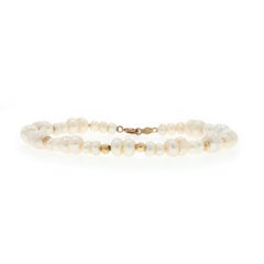 Bracelet en or jaune avec perles - 14k