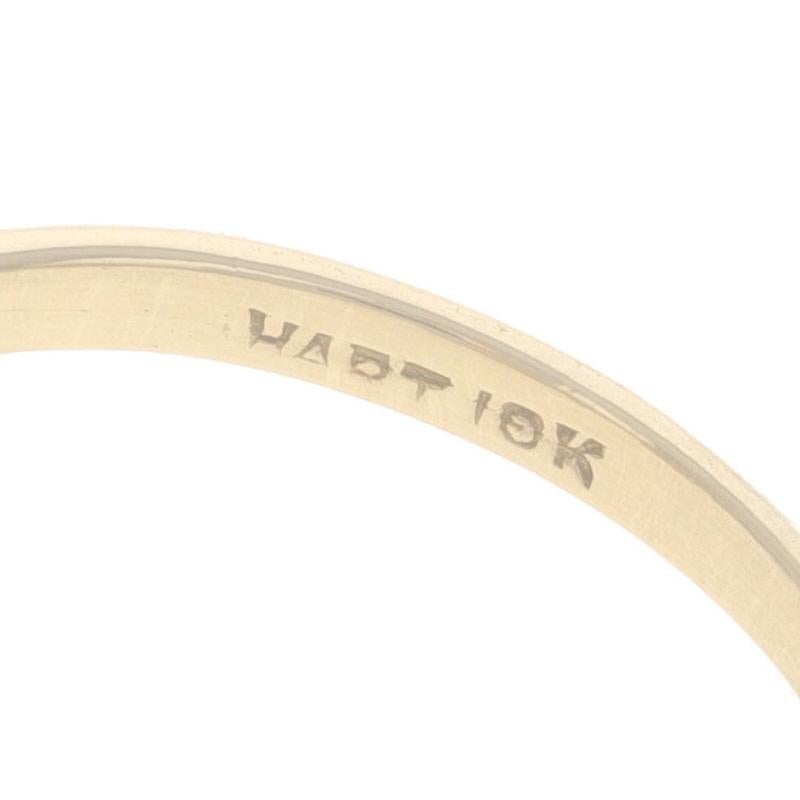 Gelbgold Perle Diamant Bypass Ring 10k im Angebot 3